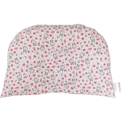 BabyDorm® Kinderwagenkissen BuggyDorm Hoppel Weiß Mit Kleinen Häschen